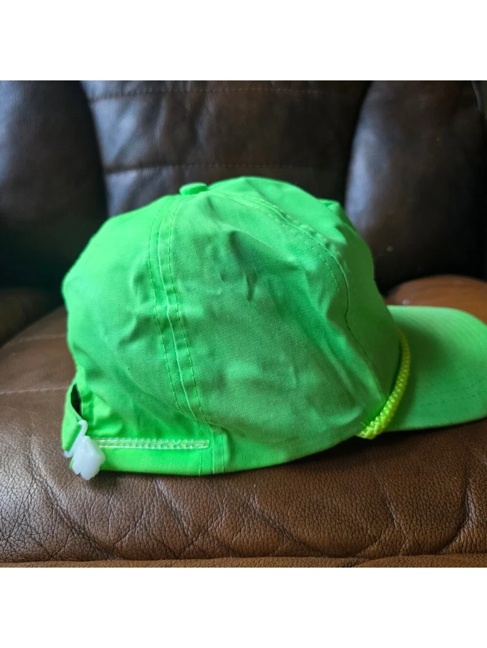 Vintage SouthWest Ford Dealership Rope Trucker Hat Snapback Neon Lime Green
